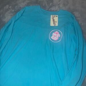Pressbox UGA Bulldogs Long Sleeve T-Shirt Turquoise Georgia Mascot Size M